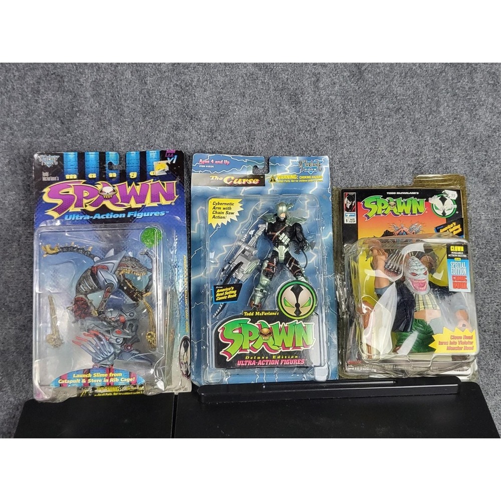 Vintage Spawn Action Figures Lot Manga Curse Clown Special Edition Comic Books